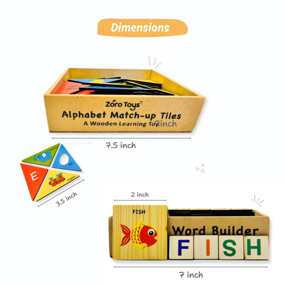 ABC Tiles & Word Builder Puzzle Set