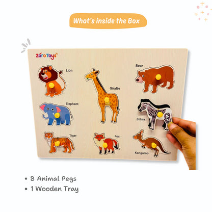 4-in-1 Wooden Puzzles: Sea Animals, Animals, Vehicles & Tools